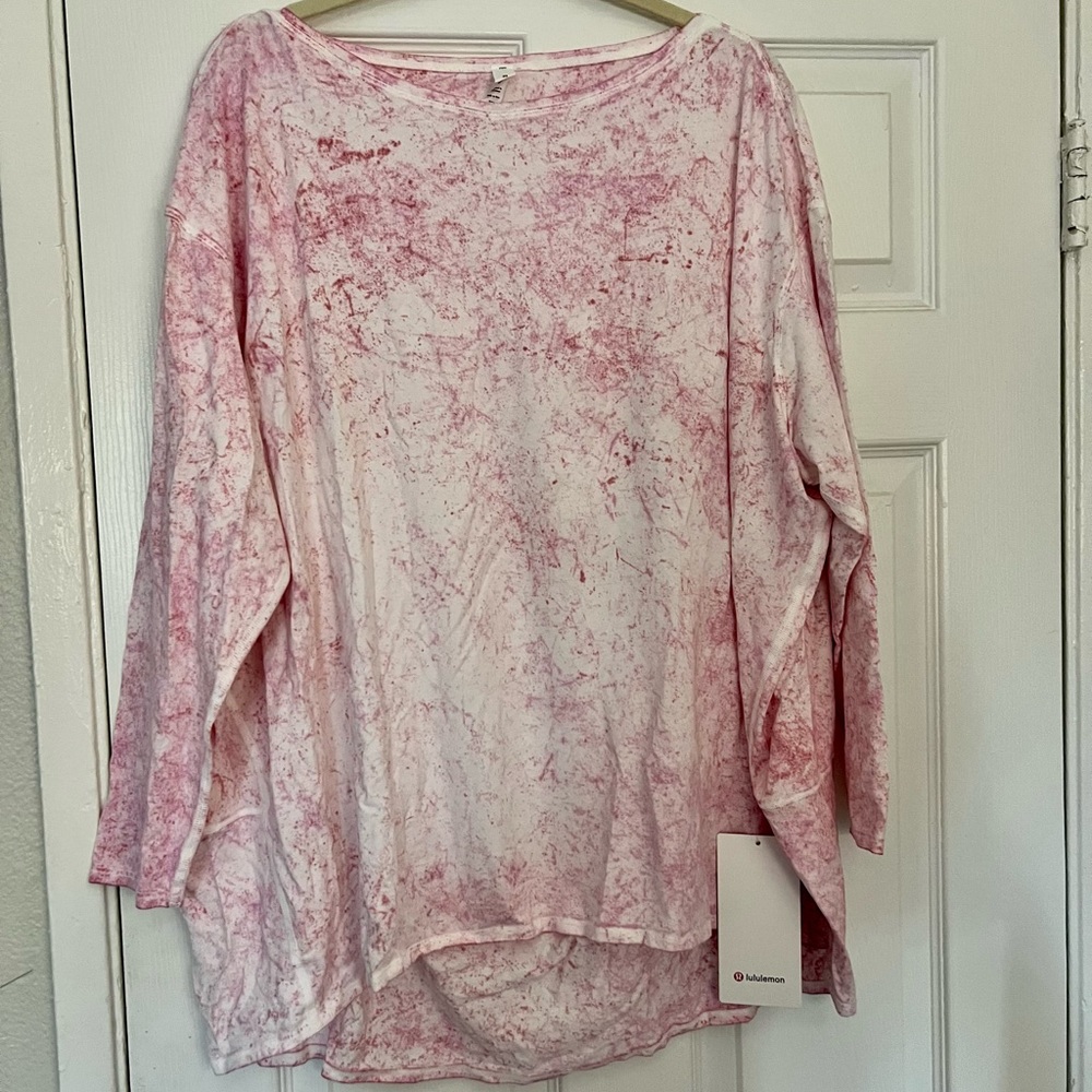Brand new with tags Lululemon tie-dye shirt top women’s sz 20 1X 2X plus bag